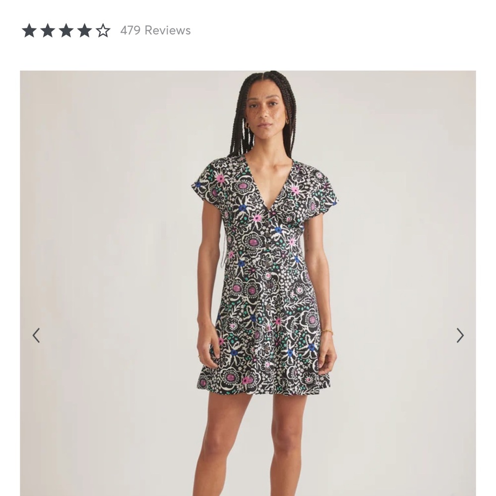 Marine Layer Button Front Flutter-Sleeve, A-Line … - image 3